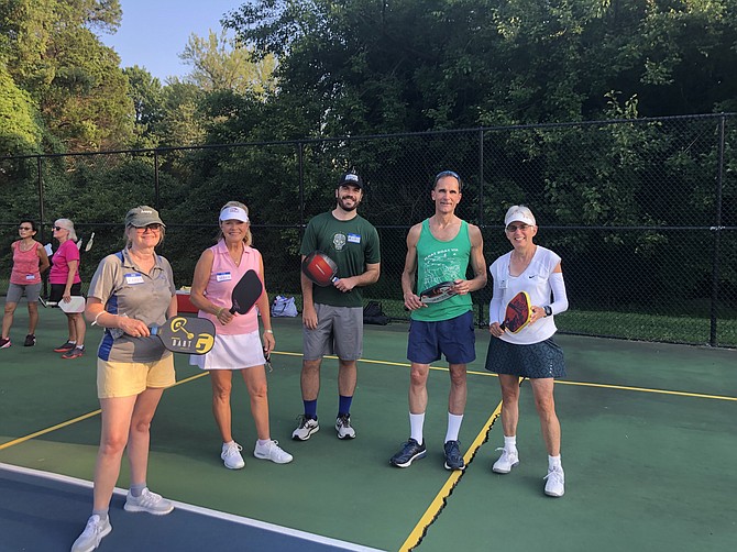 Mount Vernon Supervisor Dan Storck is on the court with the pickleball enthusiasts.