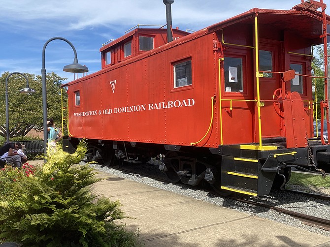 The red caboose is a familiar site.