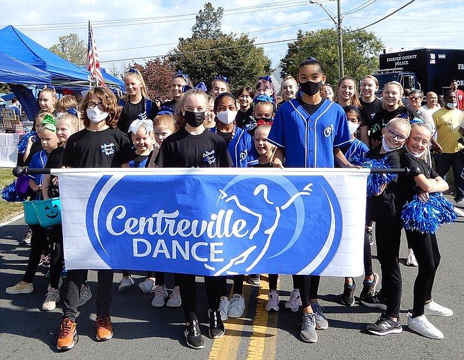 Members of Centreville Dance Academy strike a pose during the parade.