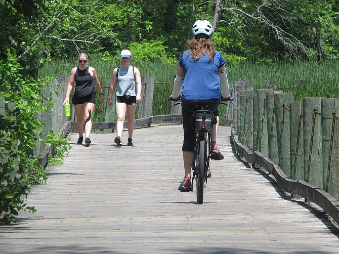 The bike trail along the parkway is a big hit throughout the year.