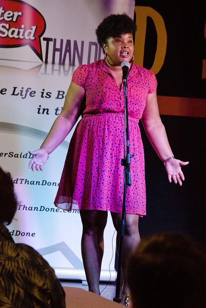 Diana Veiga will perform at Better Said Than Done’s “Thanksgiving: Stories of Gratitude, Grace, and Gravy” at Fairfax’s The Auld Shebeen on Nov 27, 2021.