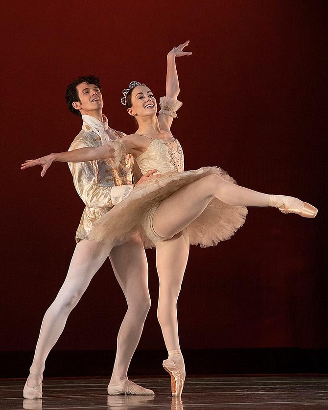 Logan and Amelia Hillman will be the Cavalier and Sugar Plum Fairy. Here, they’re performing for Ballet Des Moines. Photo Courtesy of Emily Kestel