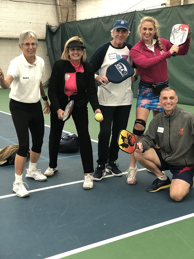 From left, Karen White, Carla (“Mom”) Larrick, George Dwyer, Kristen Larrick, Vadim Nabatov.