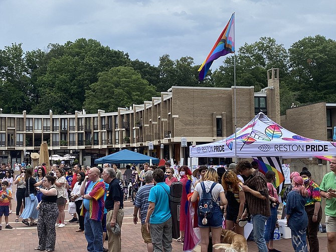 Reston Pride, one of many events on Lake Anne Plaza that attract public crowds.