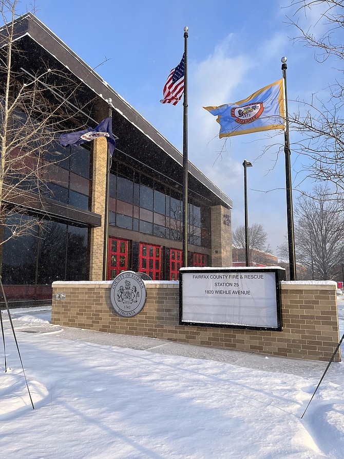 The new  $15 M Fairfax County Fire & Rescue Station 25, 1820 Wiehle Ave, Reston, Va.