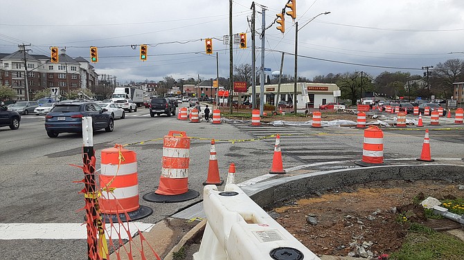 Looking south, there are signs that this area needs road improvements that Embark may provide.