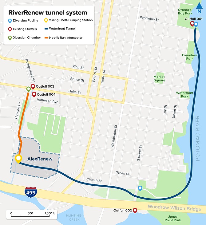 The planned tunnel route.