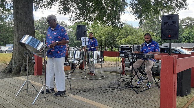The steel drum sound set the mood for the afternoon.