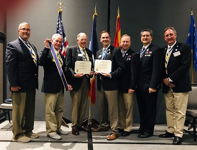 From left are Fairfax Resolves members Jay DeLoach, Forrest Crain, David Cook, David Huxsoll, Jeff Thomas, Tim Dioquino and Ken Bonner.