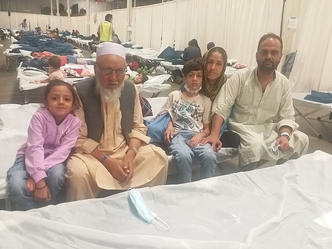 One of the Christ Church Alexandria Humanitarian families as they were arriving in the US after the fall of Kabul.
