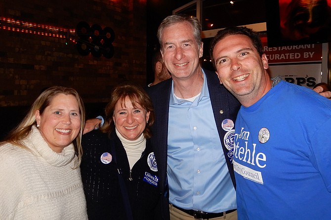 From left are former Councilmember Jennifer Passey, Gretchen and David Bulova, and Jon Stehle.