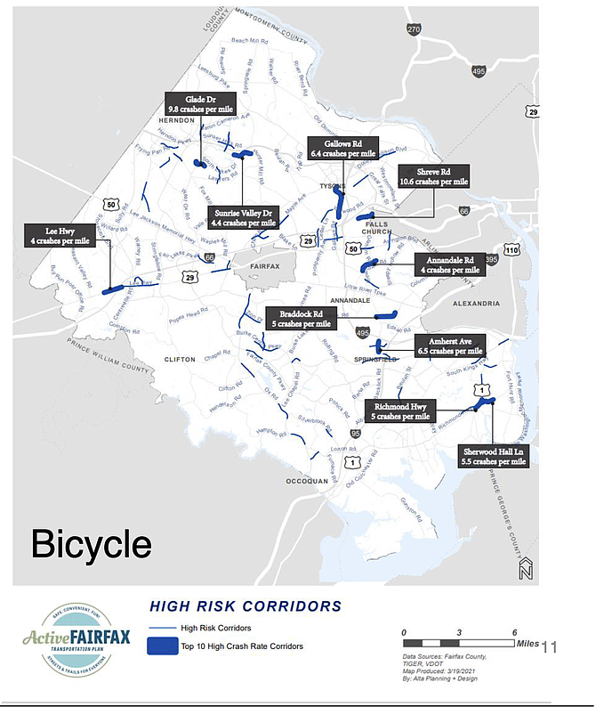 Bicycle High-Risk Corridors & Locations: High-Risk Corridors and the Top 10 High Crash Rate Corridor