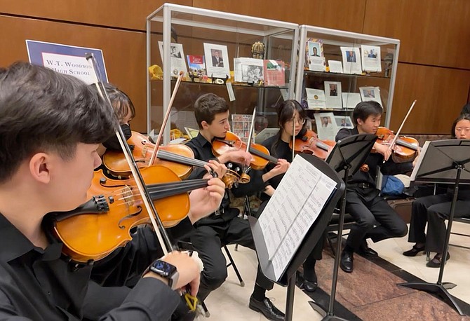 Woodson High School Orchestra provided music for the Chairman’s New Year reception on Jan. 20 at the Government Center.
