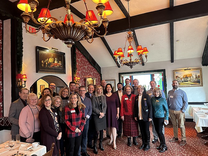 Rotarians at L'Auberge Chez Francois meeting