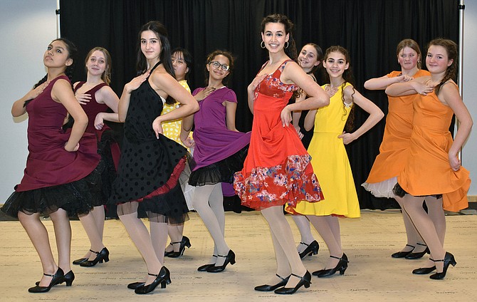 Photo courtesy of Dawne LeKang 
<cl>The song, “America,” features (from left) Grace Lopez, Mckenzie Scheiner, Brooke Aguilar, Bonna Kim, Maddison Carroll, Ava Botros, Charlotte Jewell, Sophia Botros, Amanda DuBard and Aly Killer.