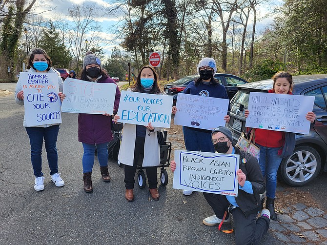 Representatives from the Hamkae Center, based in Annandale that organizes Asian Americans in Virginia for social, racial, and economic justice.