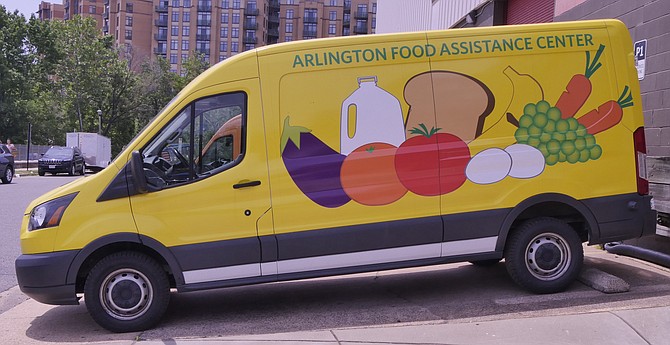 Arlington Food Assistance truck loaded up for delivery.