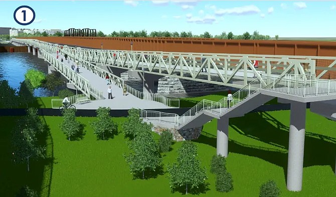 A proposal for the Bike and Pedestrian bridge.