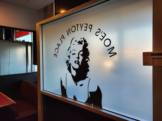 Marilyn adorned the front entrance window for years.