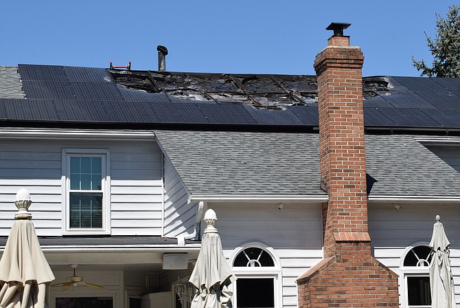 The solar panels on this Centreville house burned.