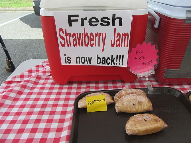 Valentine's Baker and Meats sells homemade jams and fry pies.