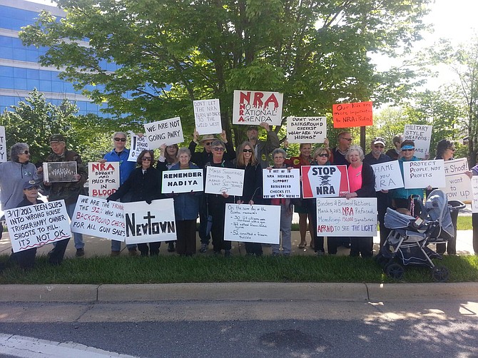 Several dozen faithful demonstrators were at NRA headquarters in Fairfax to remind us that gun violence is a problem that needs immediate public attention. Gun violence has become the leading killer of children.