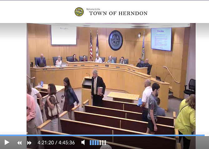 Four hours and twenty-one minutes after the session started, the Herndon Town Council made its decision, and attendees there for the public hearing and action left.