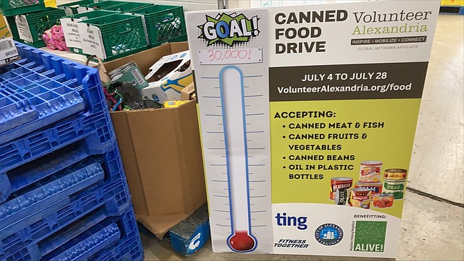 ‘Thermometer’ at Payne Street records food donations toward the goal of 30,000 pounds.