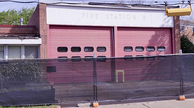 Demolition of fire station number 8 began in April 2022.