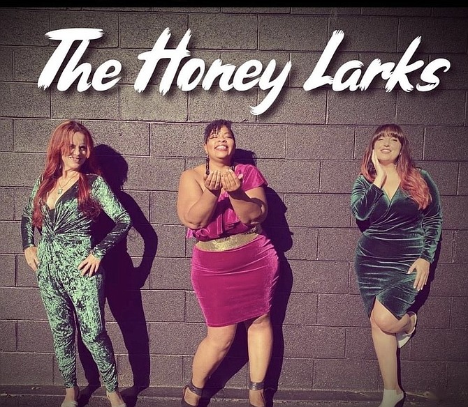 The Honeylarks, a female blues supergroup performing roots music with incredible vocal harmonies: Carly Harvey (DC’s queen of the blues), Jenny Langer (Blues Hall of Fame), and Holly Montgomery (Blue Elan Records)