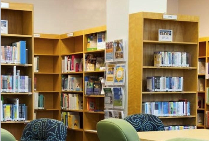 The Dr. Larry Bussey Family & Community Library, located within the Family Resource Center