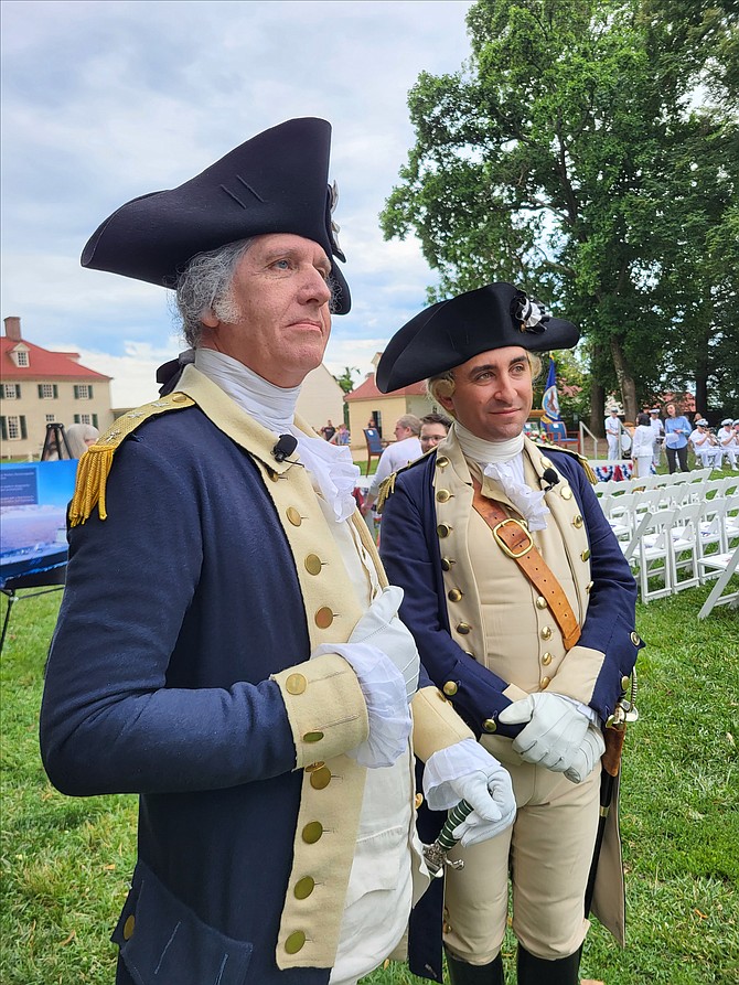 Actors in form at George Washington's Mount Vernon.