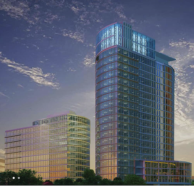 Quadrangle reports that Office Tower 1 in the Town of Herndon will rise 19 stories to a height of 275 feet.