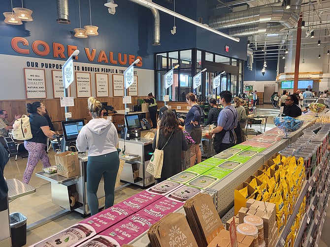 At the new store there are 8 self-checkout registers.