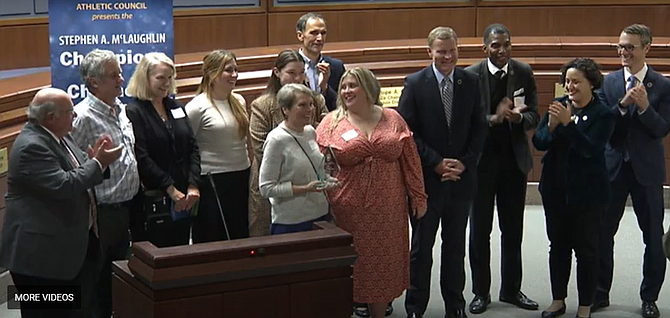 The awardees and officials in the limelight at the Fairfax County Government Center