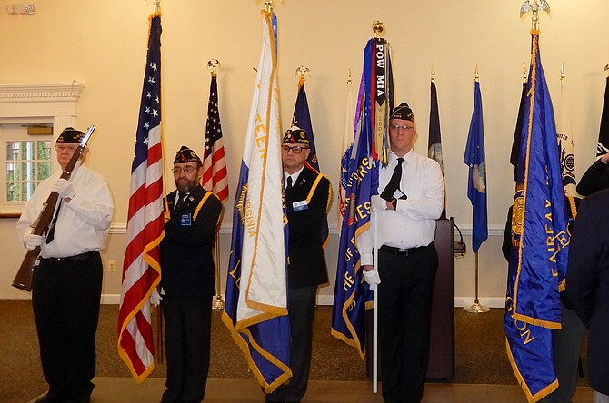 Presentation of the Colors at the start of the ceremony.