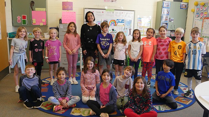 Ms. Rachna Fraccaro’s second grade class at Jamestown Elementary School