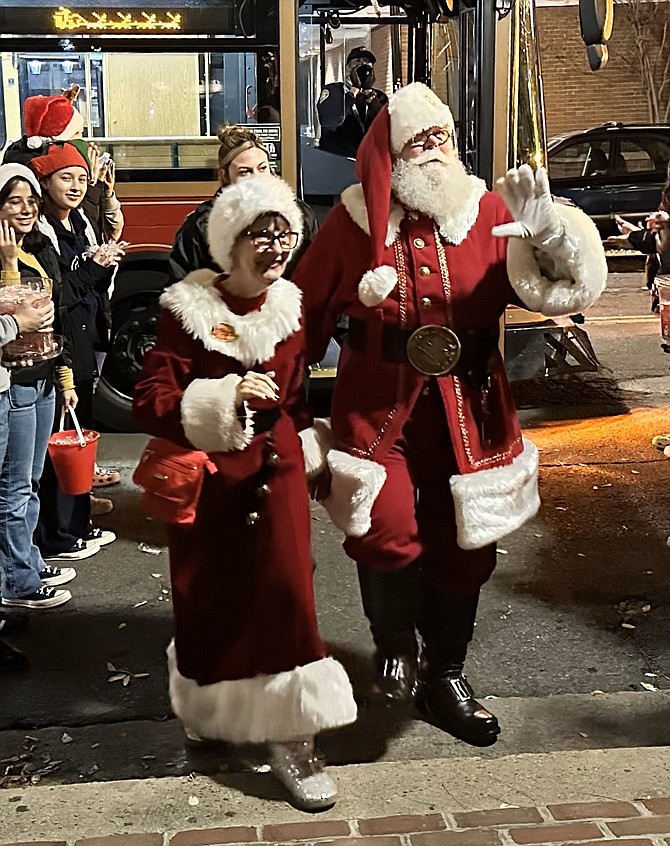 Santa and Mrs. Claus arrive at the holiday tree lighting ceremony Nov. 18 at Market Square.
