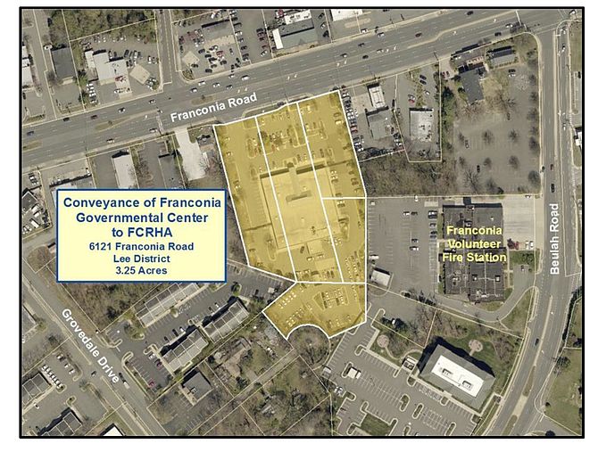 The public hearing concerning the five Franconia Governmental Center Redevelopment Project parcels to be conveyed to the Fairfax County Redevelopment and Housing Authority is deferred until Jan. 23, 2024.