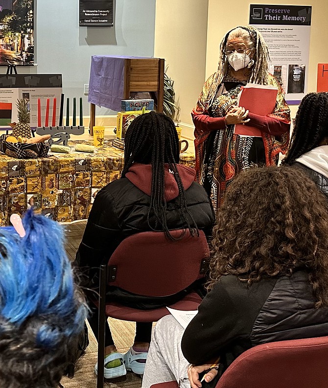 Isis shares the story of Kwanzaa Dec. 9 at the Alexandria Black History Museum.