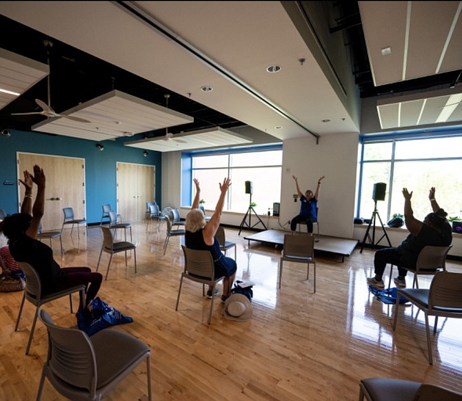 Practicing chair yoga can benefit those who want to improve their flexibility in 2024 said Jennifer Disano, Executive Director of OLLI at George Mason University