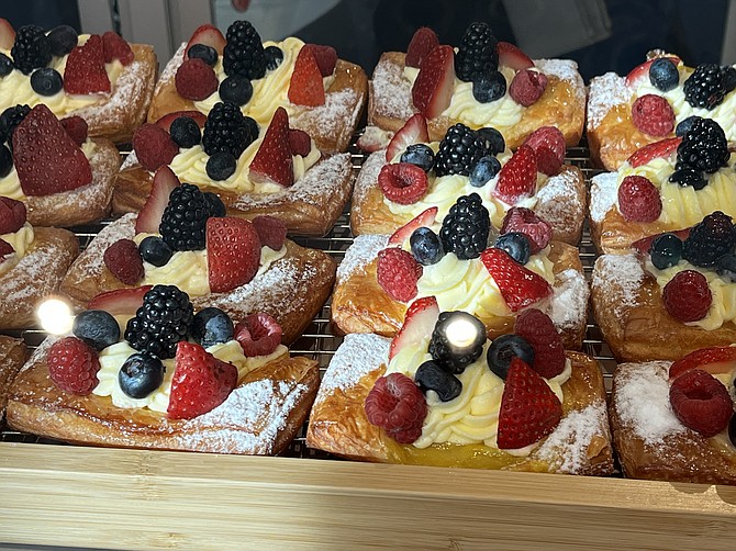 Pastries and cakes at Paris Baguette, a bakery café franchise