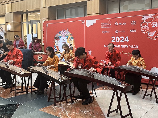 Musicians with the Selahart Institute perform using traditional Korean string instruments at the Lunar New Year festival Feb. 4 at The Atrium in Old Town.