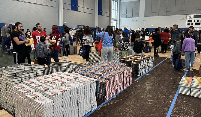 Large numbers of families and teachers attended the book fair event