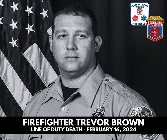 Firefighter Trevor Brown, 45, of the Sterling Volunteer Fire Company