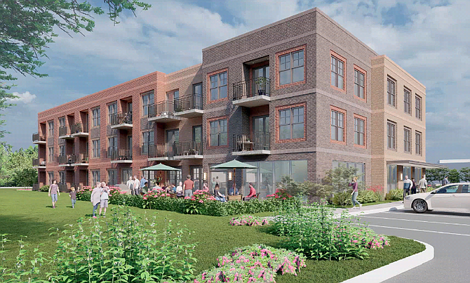 Artist’s rendition of the proposed apartment building in Fair Oaks.