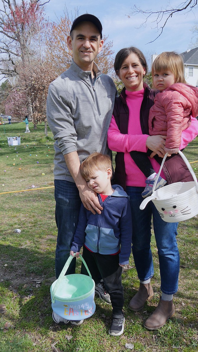 Jason Yakencheck and Sarah Kleinfeld with 4-year-old Adam and 2-year-old Nora