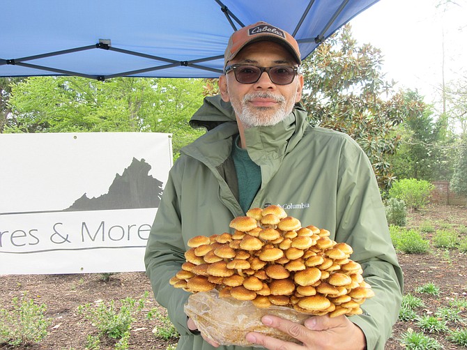 Clyde Lake from Virginia Spores and More grows mushrooms, sells growing products and teaches home mushroom growing.