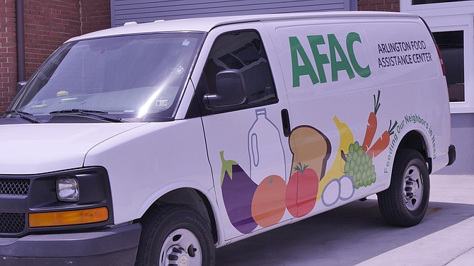 AFAC food delivery truck. AFAC delivers to 172 sites in Arlington and two new sites outside the county.