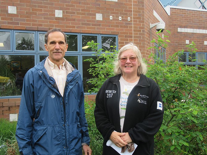 Supervisor Dan Storck and Cathy Ledec, the project’s leader.